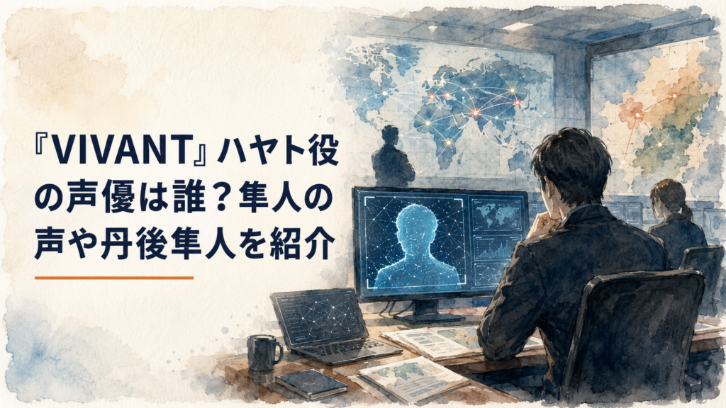 VIVANTの世界観の中でAIハヤトが情報解析を行う別班のイメージ
