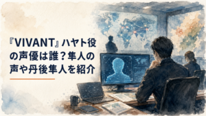 VIVANTの世界観の中でAIハヤトが情報解析を行う別班のイメージ