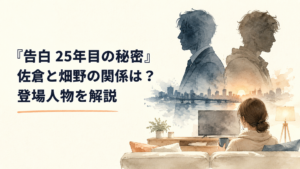 刑事の佐倉泰輔と誘拐犯・畑野悟、二人の男の対照的な横顔が浮かぶドラマのイメージシーン