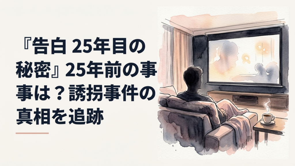 ドラマ告白 25年目の秘密の25年前の事件と現在の謎を表現したサスペンスシーン