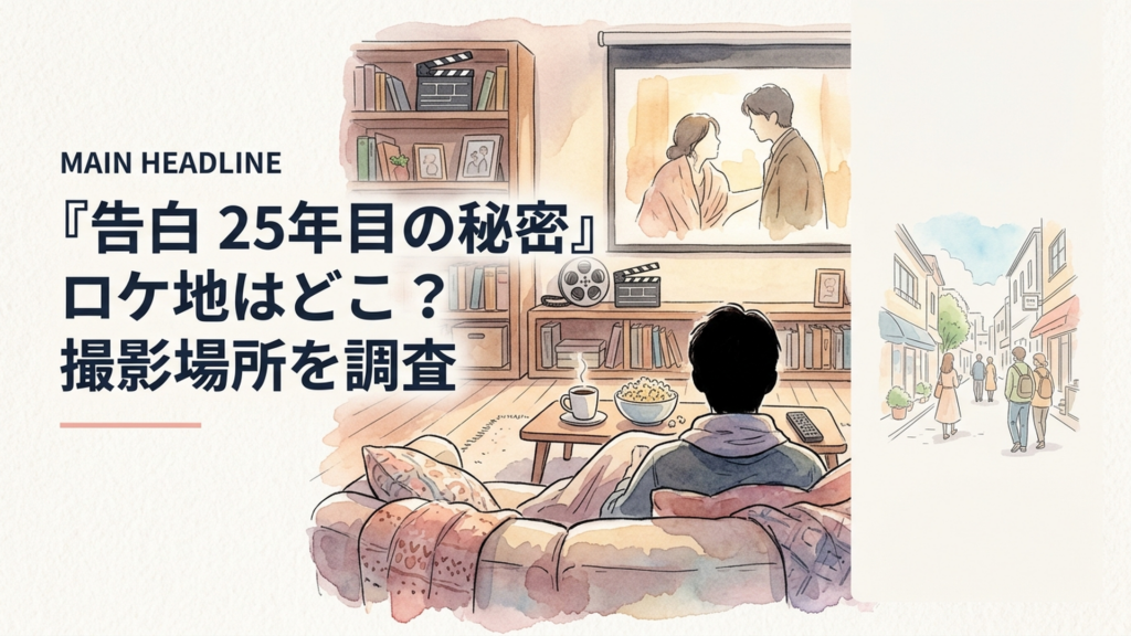 ドラマ告白 25年目の秘密の世界観を感じる街並みとロケ地巡りのイメージ